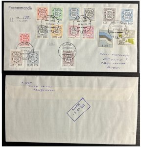 Estonia 1993 Unique Final Day Cover Bye-bye ruble! FDC last day of circulation