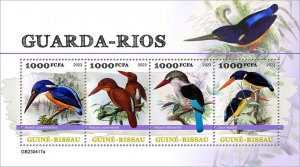 GUINEA BISSAU - 2023 - Kingfishers - Perf 4v Sheet - Mint Never Hinged