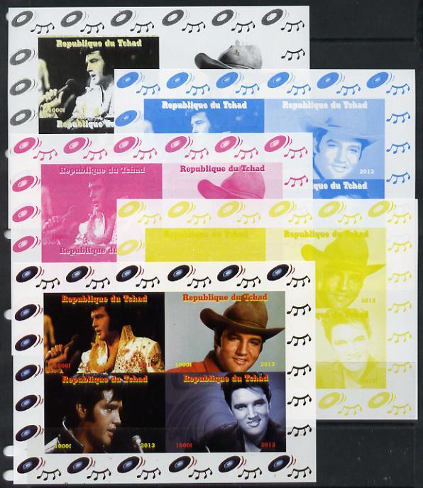 Chad 2013 Elvis Presley #1 sheetlet containing 4 vals - t...