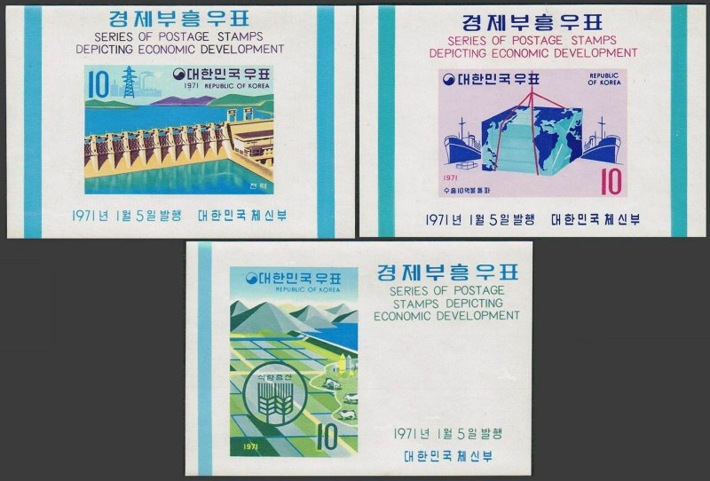 Korea South 738a-746a,MNH.Michel Bl.320-328. Economic Development,1971.