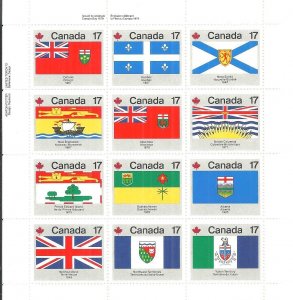1979 CANADA DAY FLAGS MINI SHEET MNH