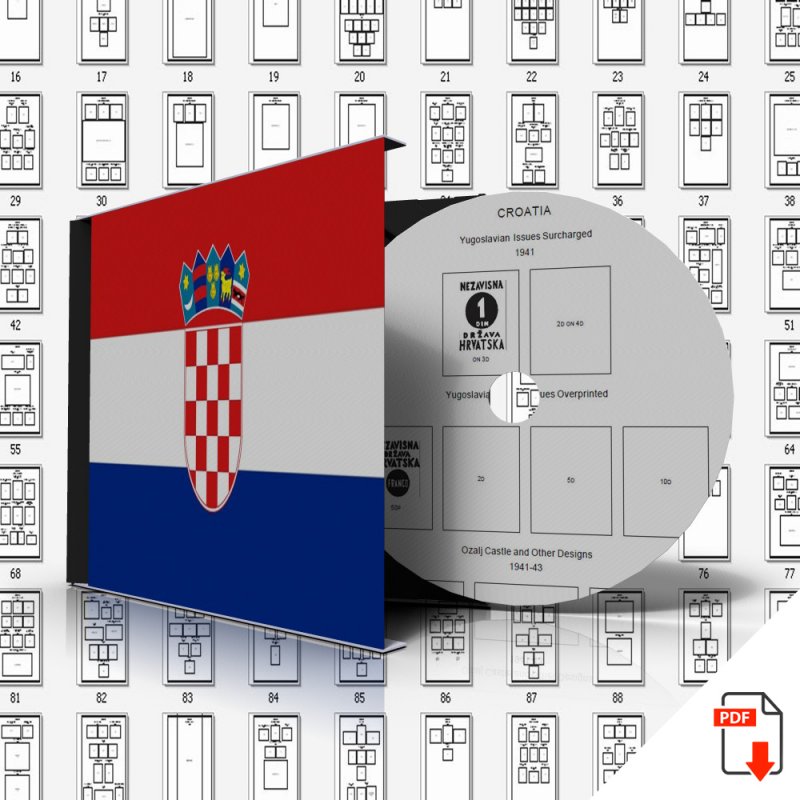 CROATIA STAMP ALBUM PAGES 1941-2011 (137 PDF digital pages)