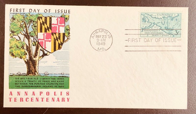 984 Fluegel cachet Annapolis Tercentenary FDC 1949