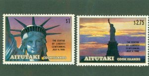 AITUTAKI 394-5 MH CV $4.50 BIN $2.00