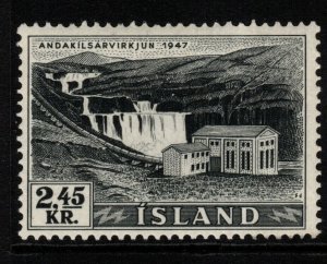 ICELAND SG340 1956 2k45a BLACK POWER PLANT MNH