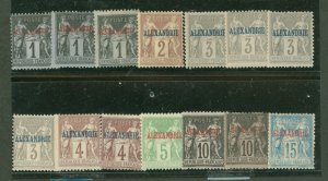 France/Egypt/Alexandria #1-7 Unused