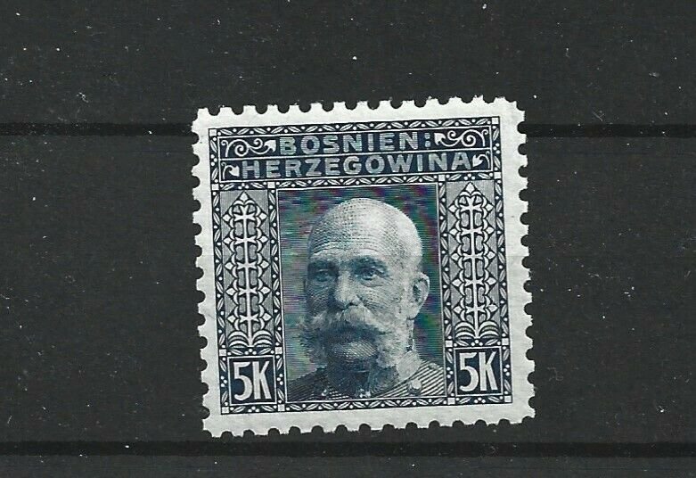 BOSNIA  & HERZEGOVINA 1906  5KR  GREY BLUE    PERF  9 1/2   MNH  NO4