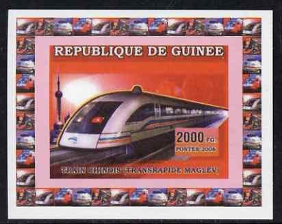 Guinea - Conakry 2006 Chinese Locomotives - Transrapide M...