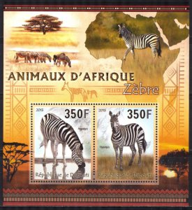 Djibouti 2013 Zebras Sheet MNH