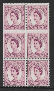 S106a 548aa 6d Wilding Edward Watermark with imperf 3 sides UNMOUNTED MINT 