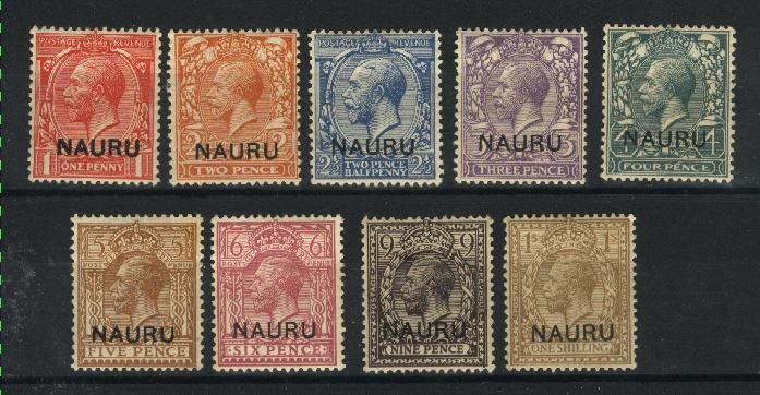 Nauru 2,4-12   Mint VF 1916-23 PD