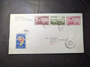 1961 Vietnam Cover Cholon to Lexington VA USA