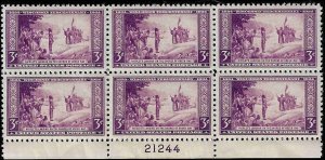 739 Mint,OG,NH... Plate Block of 6... SCV $5.00... XF