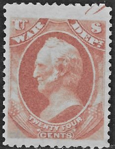 US 1873 Sc. #O91 VF/XF unused no gum, nice margins, huge at top.