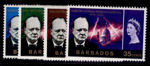 BARBADOS QEII SG336-339,  1966 Churchill commemoration set, NH MINT.