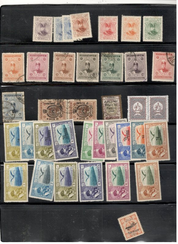 IRAN COLLECTION ON STOCK SHEET, MINT/USED