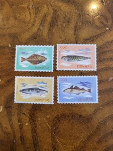 Stamps Faroe Islands Scott #97-100 nh