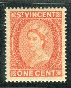 ST. VINCENT; 1955 early QEII issue fine MINT MNH 1c. value