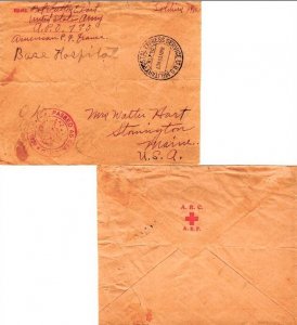 United States A.E.F. World War I Soldier's Free Mail 1918 Catterick, Yorks. T...