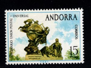 Andorra  (Spanish) Scott 83 MH* UPU stamp