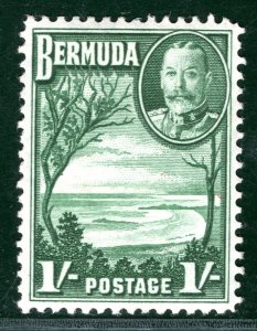 BERMUDA KGV Stamp 1s High Value Mint LMM {samwells-covers} PBLUE156