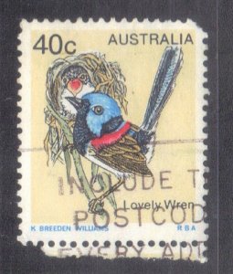 AUSTRALIA SCOTT #717 USED 40c 1979 LOVELY WREN