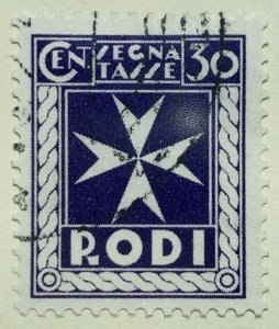 AlexStamps AEGEAN ISLANDS, RHODES #J4 VF Used 