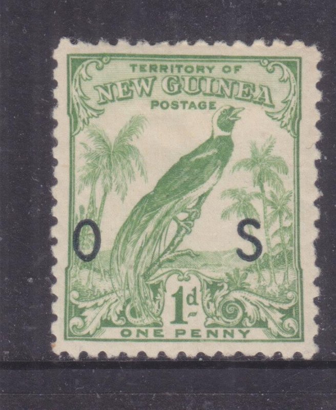 NEW GUINEA, OFFICIAL, OS overprint, 1932 undated Bird of Paradise 1d. Green, lhm