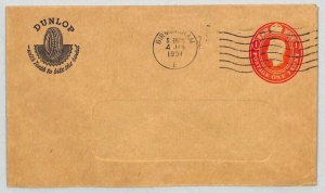 GB KGVI ADVERT POSTAL STATIONERY 1d Cover *DUNLOP* TYRES Birmingham 1951 XE60