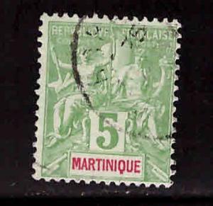 Martinique Scott 37 used 1892 stamp