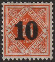 Wurttemberg #O91 Mint - 1923 10pf. on 25pf.  - Numbers -