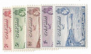 Papua Sc #C5-9 set of 5 airmails OG VF