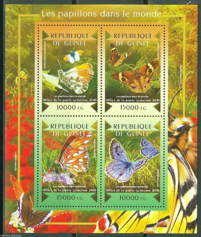 GUINEA 2015  BUTTERFLIES OF THE WORLD  SHEET MINT NH