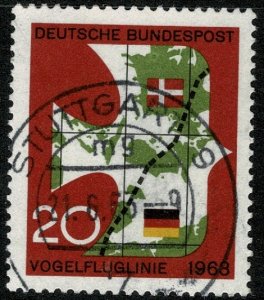 GERMANY 1963 OPENING DENMARK-GERMANY RAILWAY USED (VFU) SG1313 P.14 SUPERB