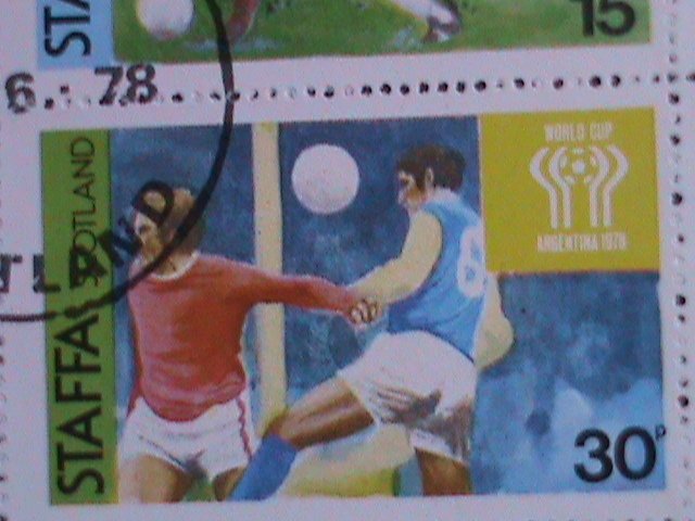 SCOTLAND-STAFFA-1978 WORL CUP SOCCER-ARGENTINA CTO SHEET VF-EST.$10