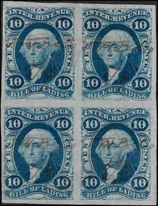 R32a Used...  Block of 4... SCV $1,000.00... VF/XF