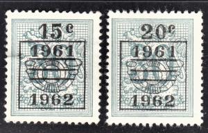 Belgium Scott 566-67  complete set  F to VF mint & unused no gum..