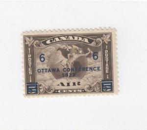 CANADA (MK96) # C4 VF-MNH 6 on 5cts  C2 SURCHARGED /AIR MAIL CAT VALUE $120