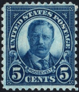 SC#637 5¢ T. Roosevelt (1927) MNH