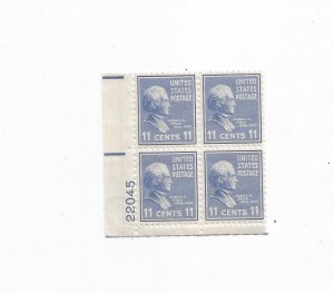 US SCOTT# 816, PLATE BLOCK OF 4, MNH, OG