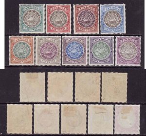 Antigua-#21-29- id7-unused og hinged short set to 2sh6p-KEVII-1903-S/H fee refle