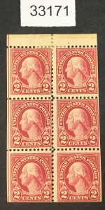 US STAMPS  #554c MINT OG H BOOKLET LOT #33171