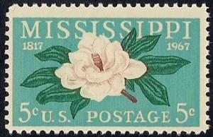 #1337 5 cent Mississippi Statehood mint OG NH F-VF