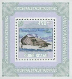 Stamp in Stamp Australian Antarctic Mini Sov. Sheet MNH