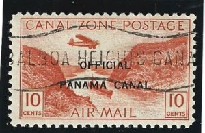 Canal Zone Scott #CO2  Used CTO 10c Official Air  2021 CV $1.75