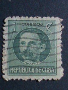 ​CUBA-1917-SC#264//279- 9 OVER 100 YEARS OLD CUBA FAMOUS PERSONS USED STAMPS