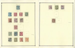 Jamaica Stamp Collection on 4 Scott Pages, 1860-1937, JFZ