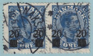 DENMARK 177  USED PAIR - 20 ORE ON 40 ORE BLUE KING CRISTIAN X