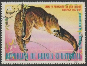 Equitorial Guinea 1977 Sc#77-118 4e Sloth UNUSED-VF-OG-LH.