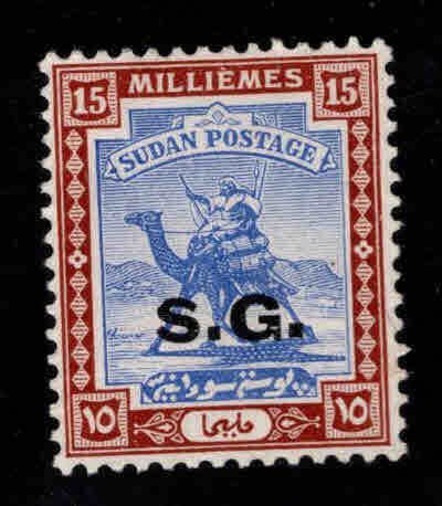 SUDAN Scott o16 MH* Camel mail Official S.G. overprint